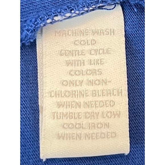 CHARTER CLUB OPEN FRONT LONG SLEEVE JACKET, WOMENS, P/S, BLUE, DRAPED , COTTON - Picture 7 of 8